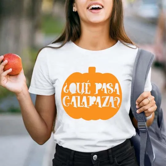 Que pasa calabaza Halloween Bilingual Spanish Teacher T-Shirt