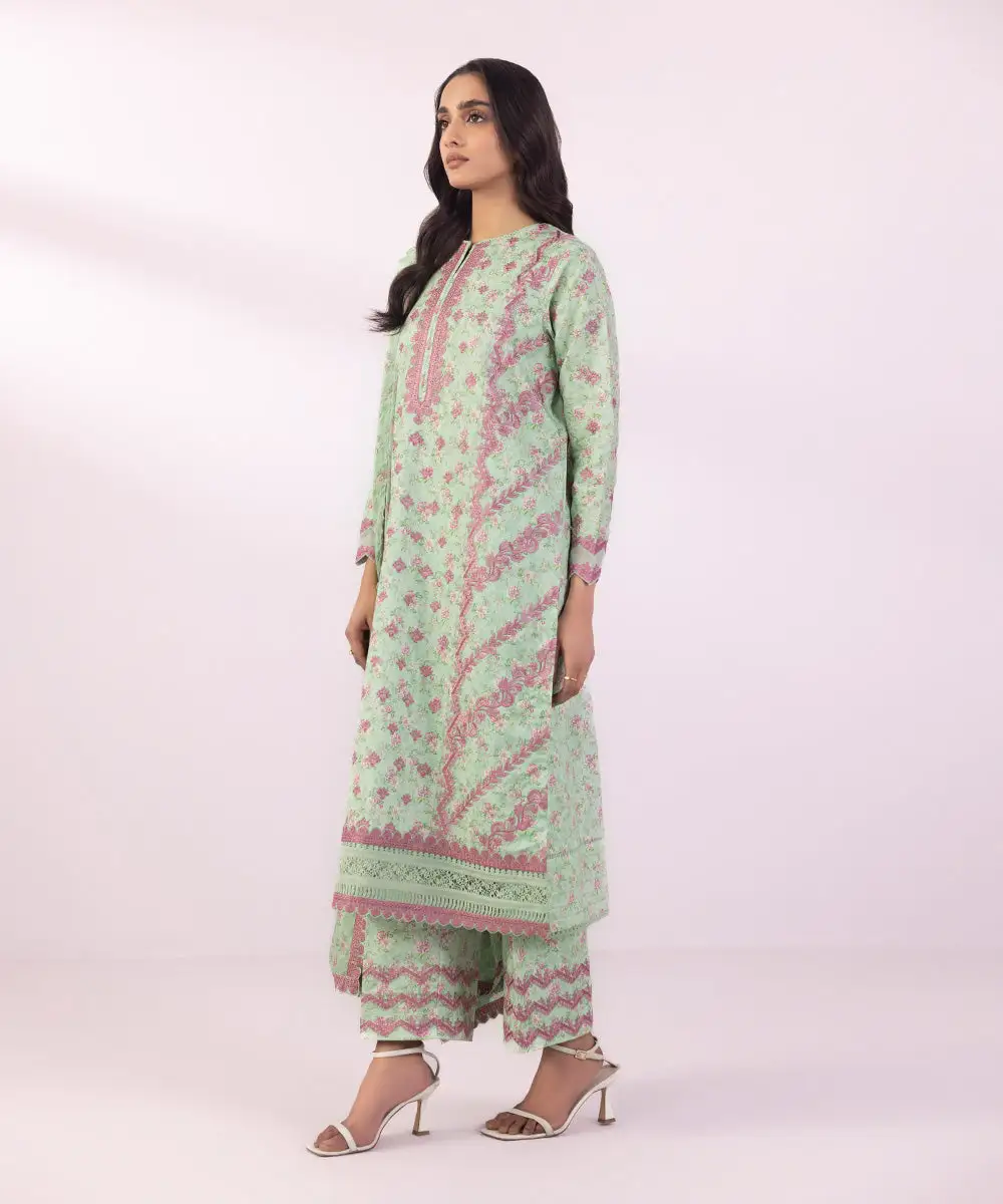 3 Piece - Embroidered Jacquard Suit