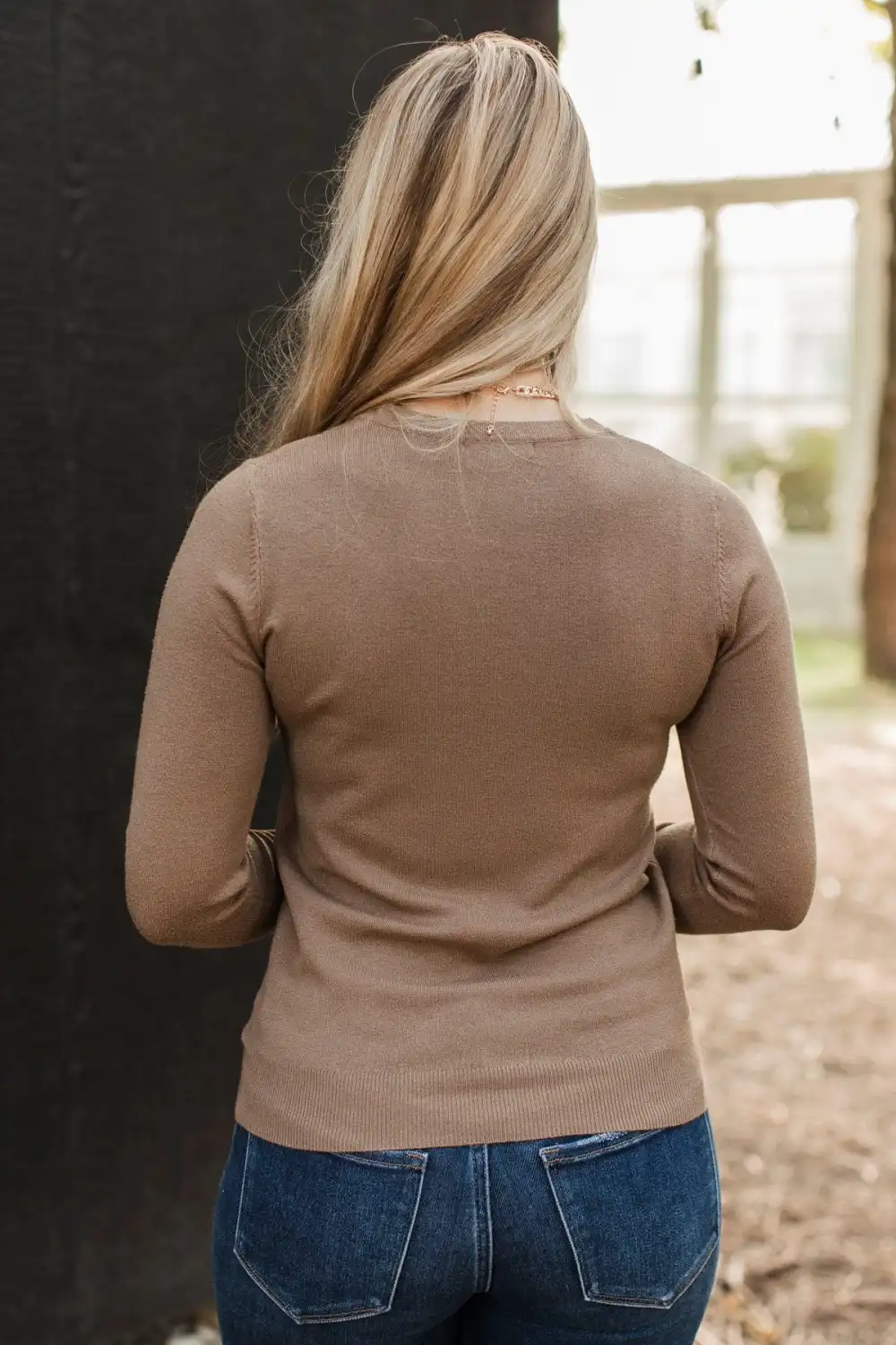 Getting Ahead Lightweight Knit Sweater- Mocha