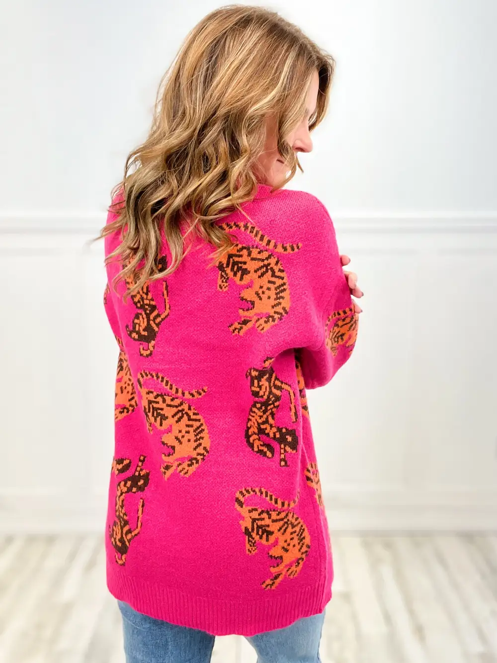 Animal Print Long Sleeve Cardigan