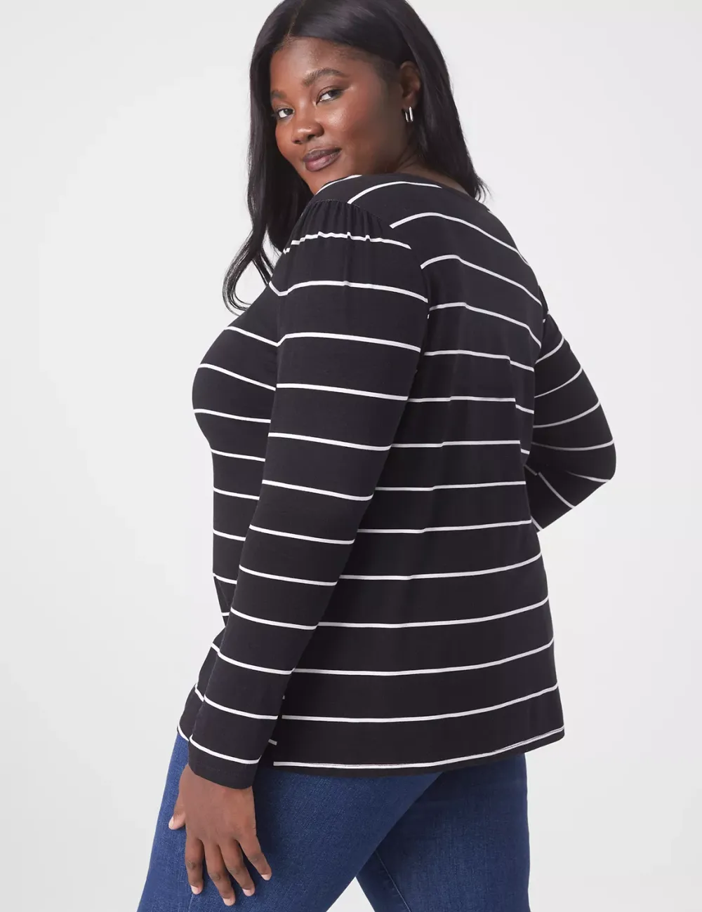 Classic Long-Sleeve Square-Neck Tee