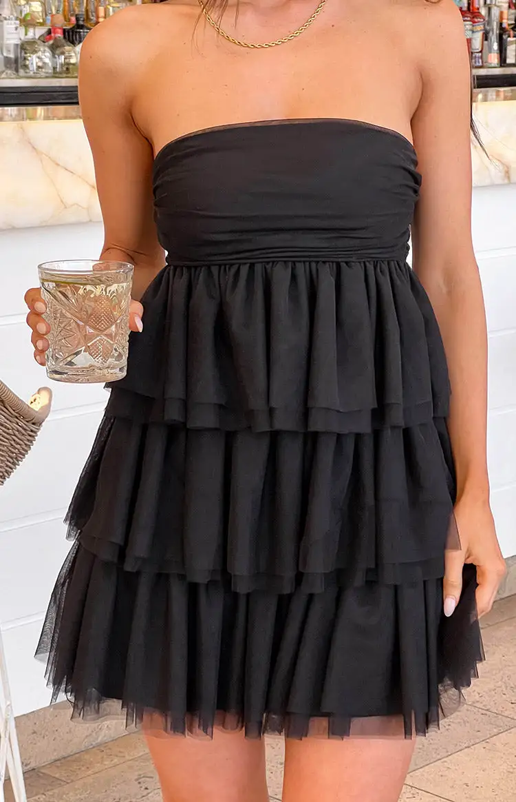 Birthday Girl Black Mini Party Dress