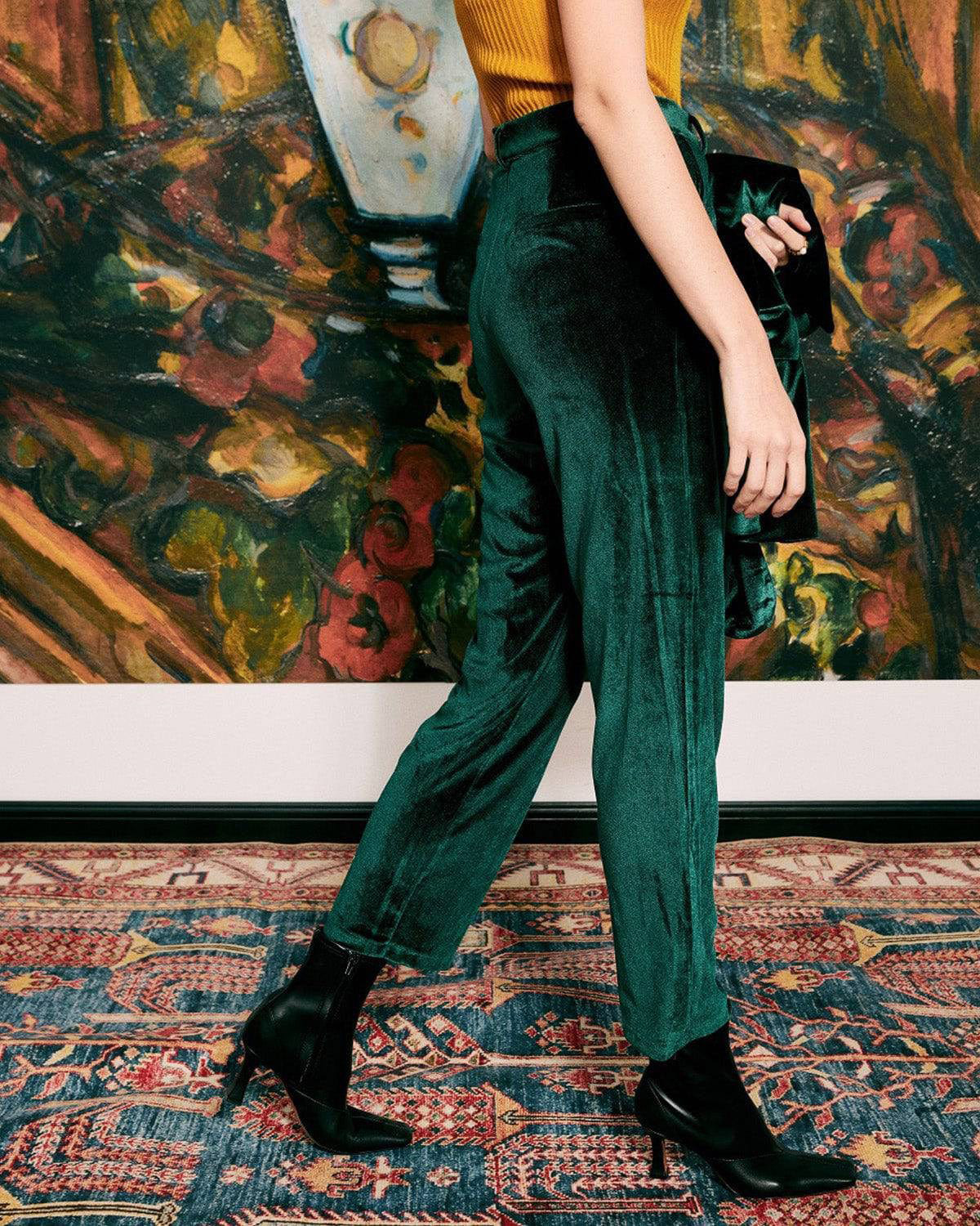 The Elegant Straight Leg Velvet Pants