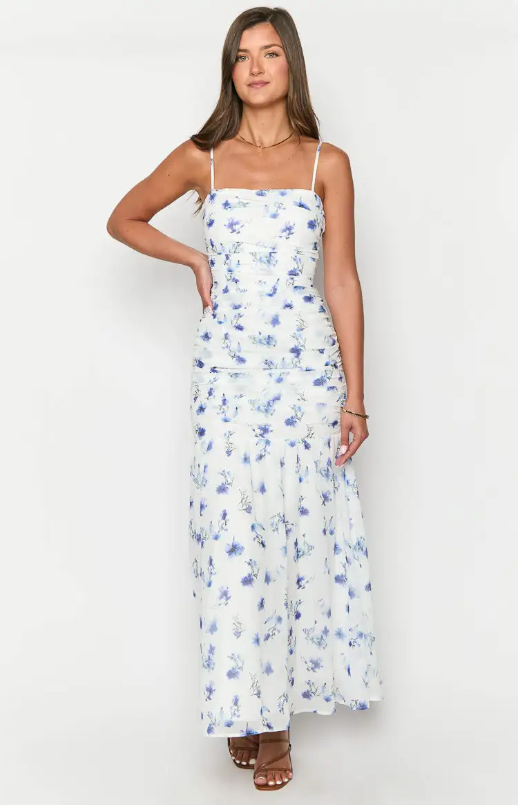 Kelee White Floral Maxi Dress