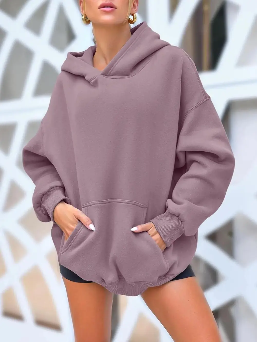 Womens Oversized Hoodies Fleece Sweatshirts Long Sleeve Sweaters Pullover Fall Clothes with Pocket