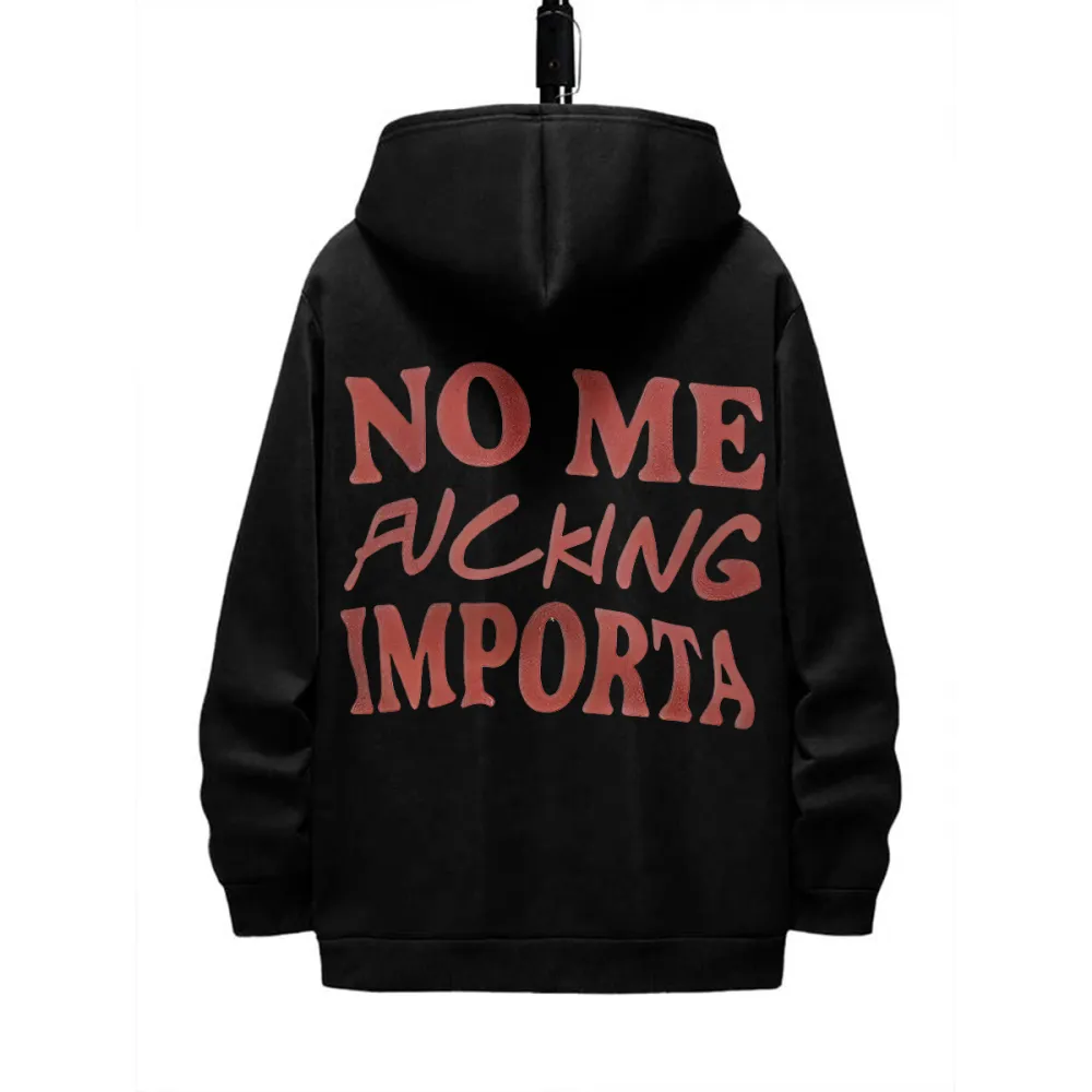 NO ME FUCKING IMPORTA DESIGNED PATTERN PRINTED HOODIE