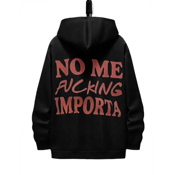 NO ME FUCKING IMPORTA DESIGNED PATTERN PRINTED HOODIE