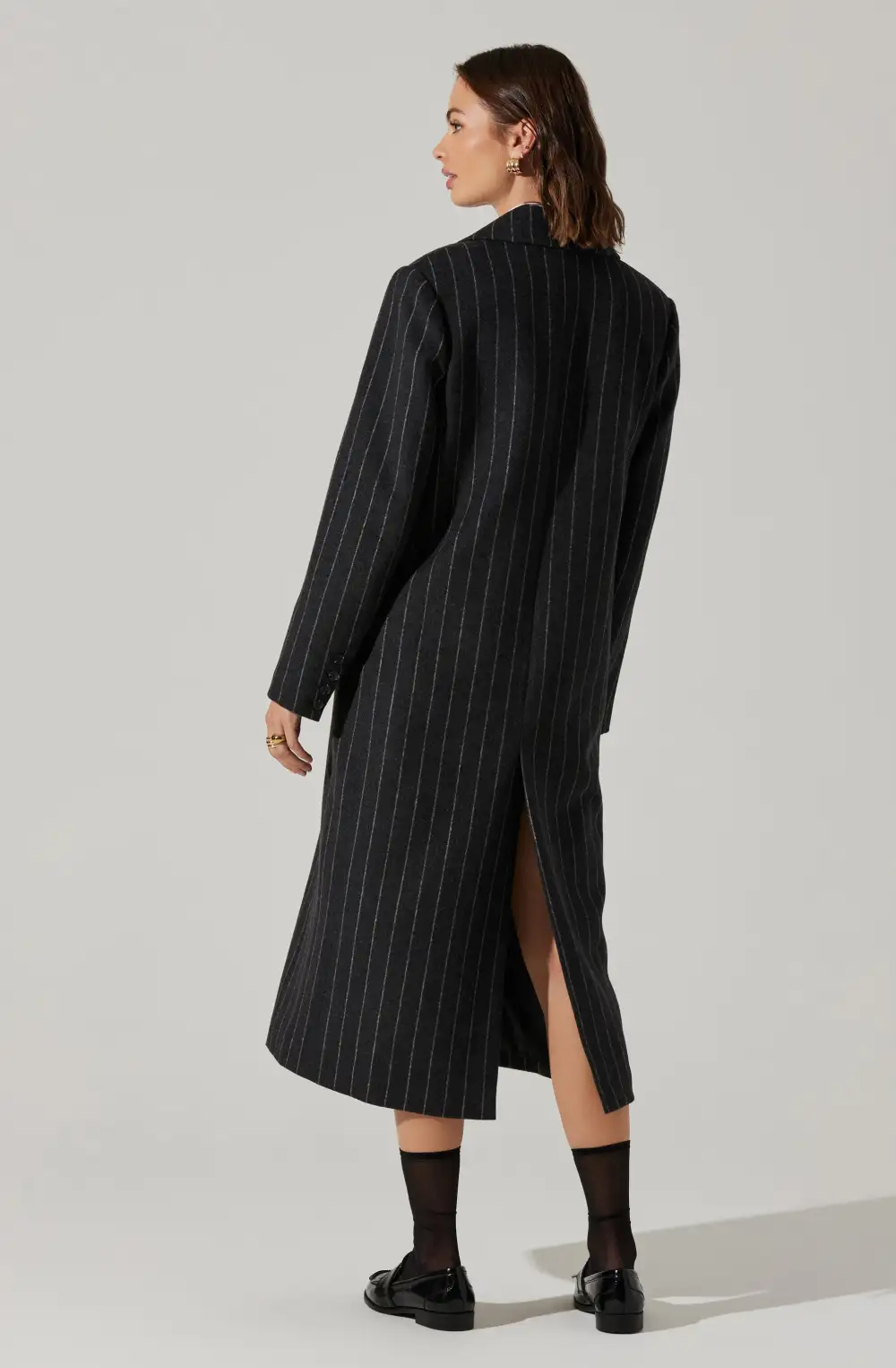 Morana Pinstripe Tailored Coat