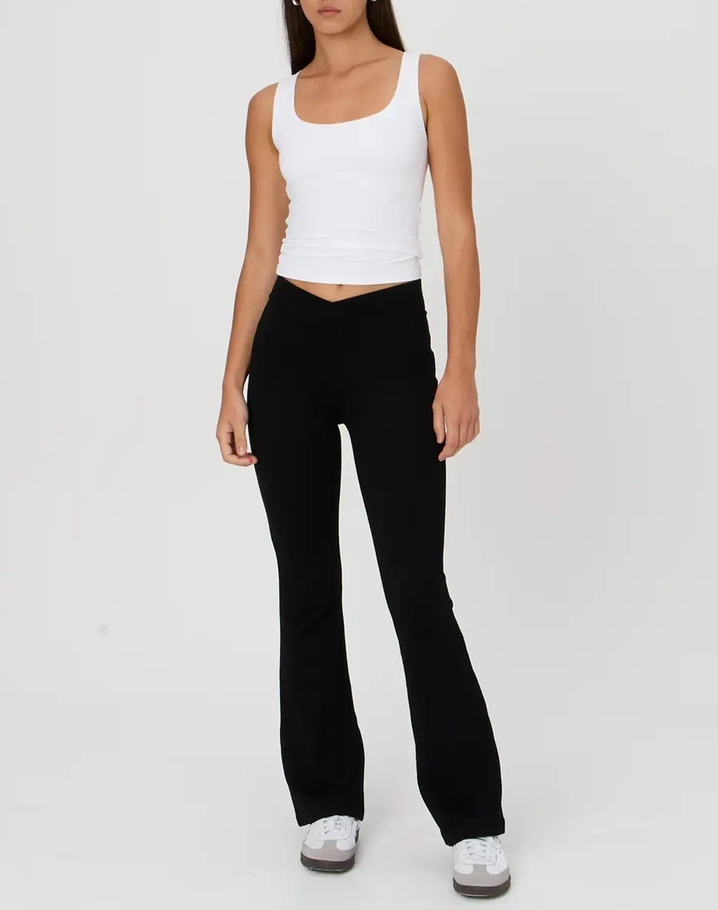 V Front Fitted Ponte Pant