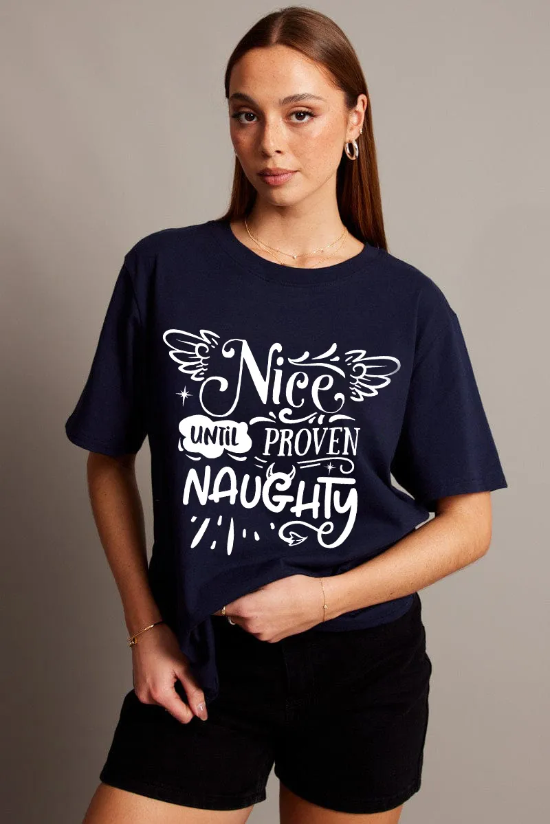 Women's letter printed T-shirt