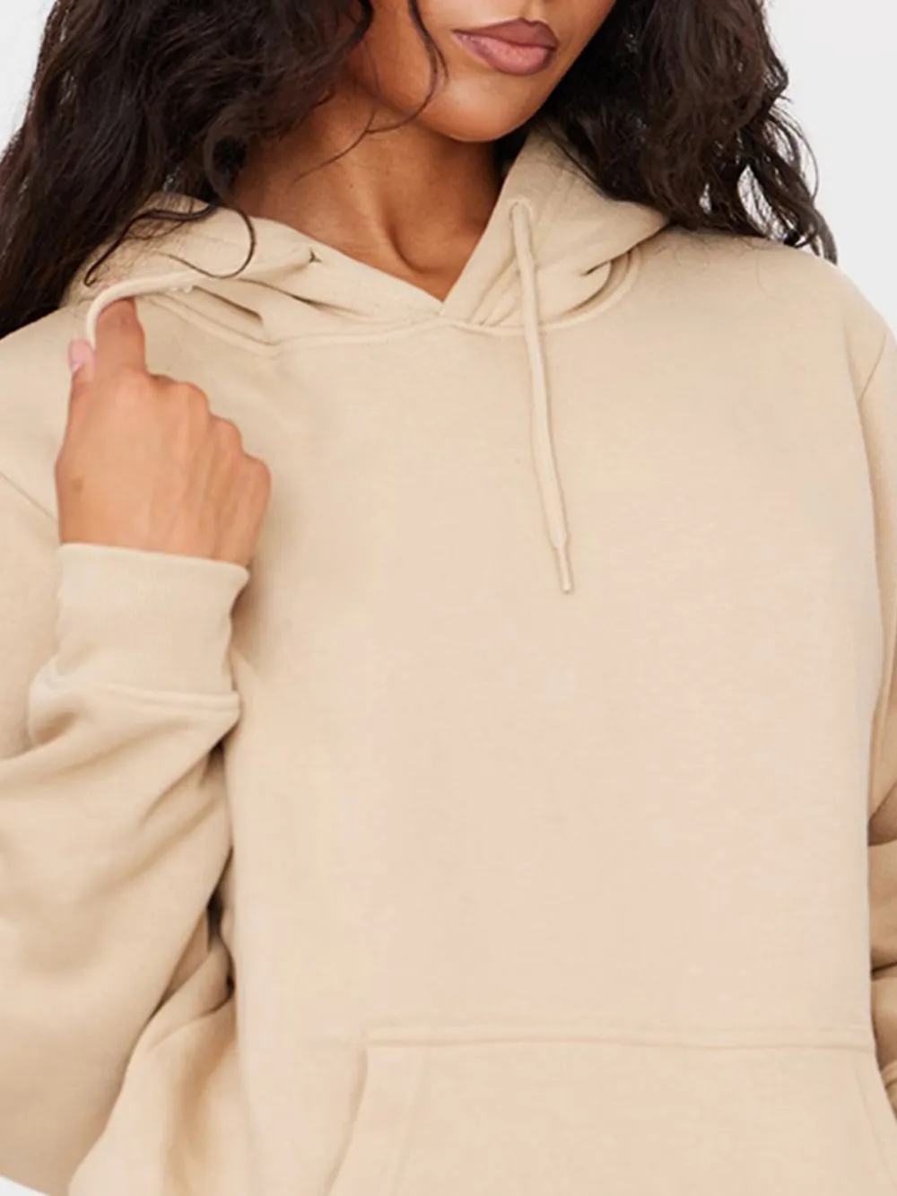 Sand Oversized Fit Sweat Hoodie