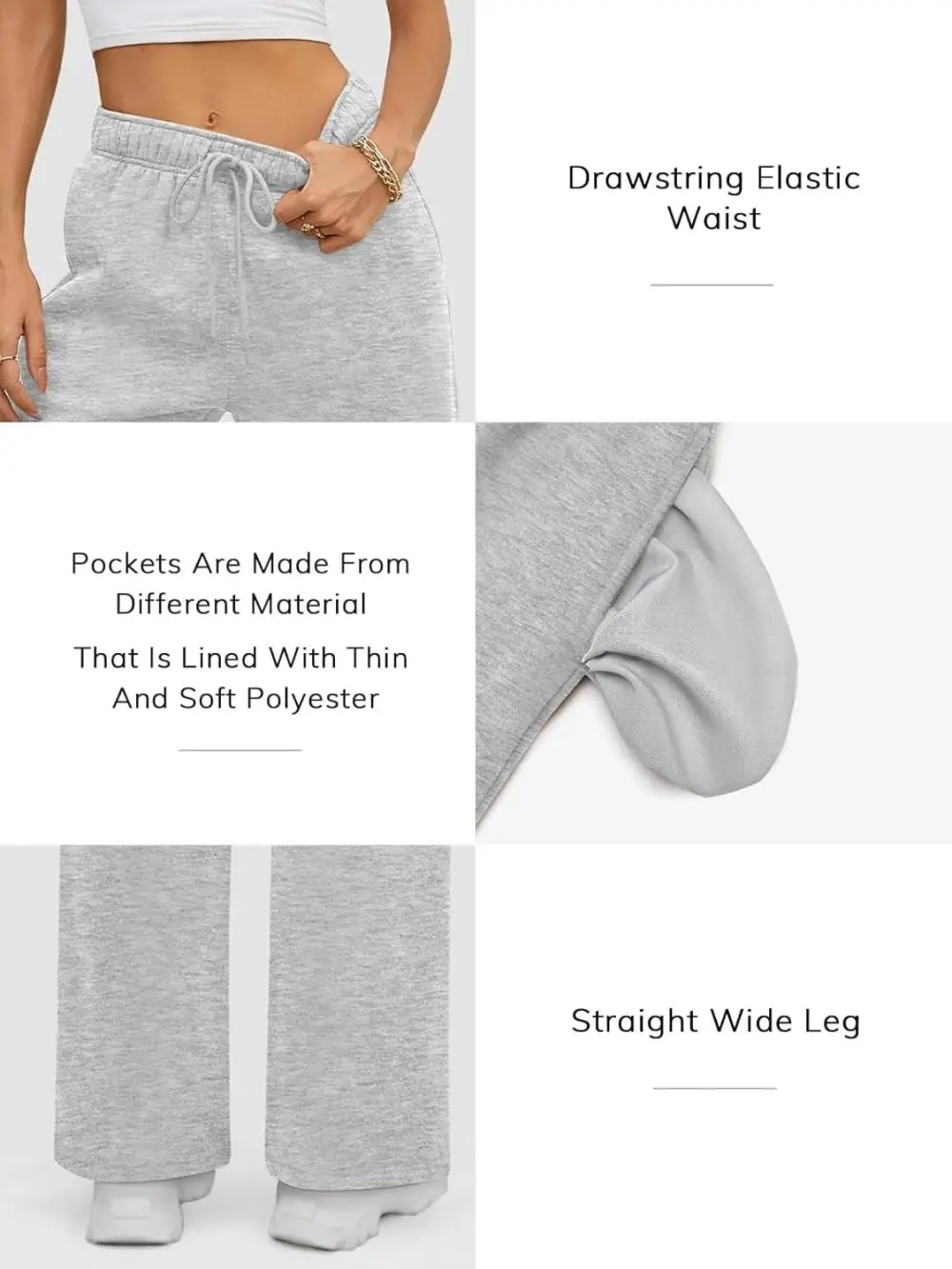 Baggy Sweatpant Fleece Lined Straight Leg Pants