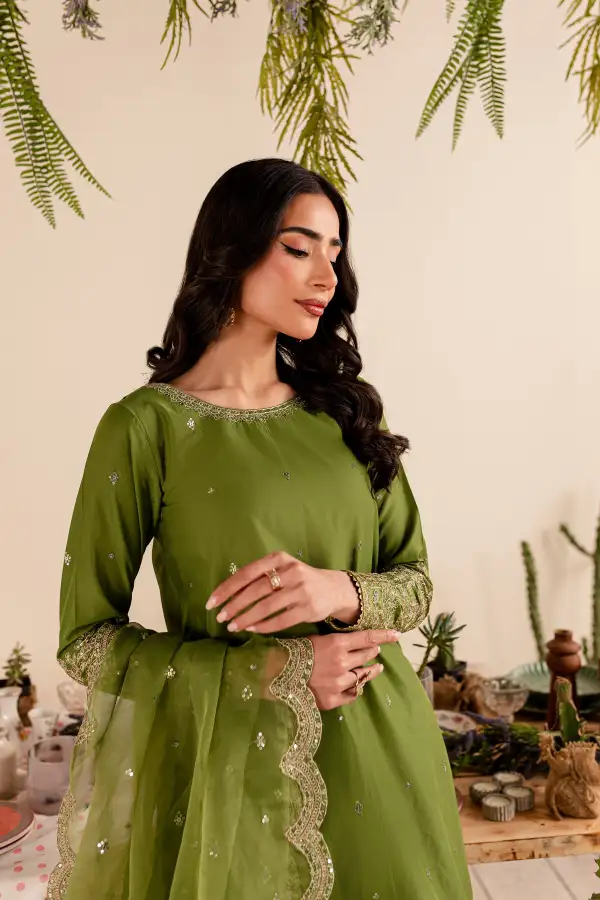 Amaya 3Pc - Embroidered Lawn Dress