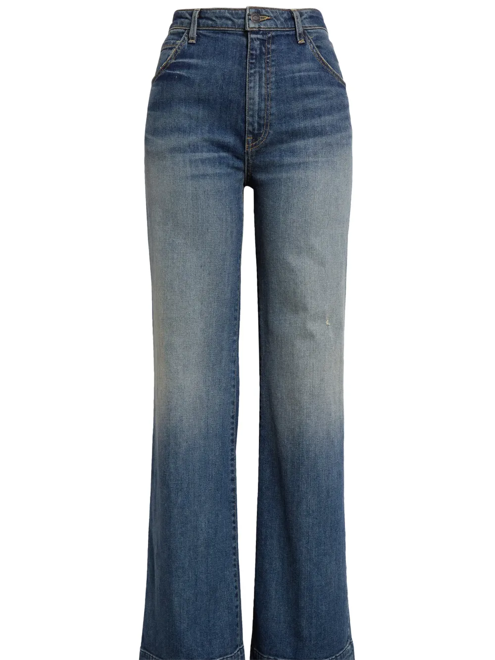 High Rise Pull-On Acid Wash Jeans