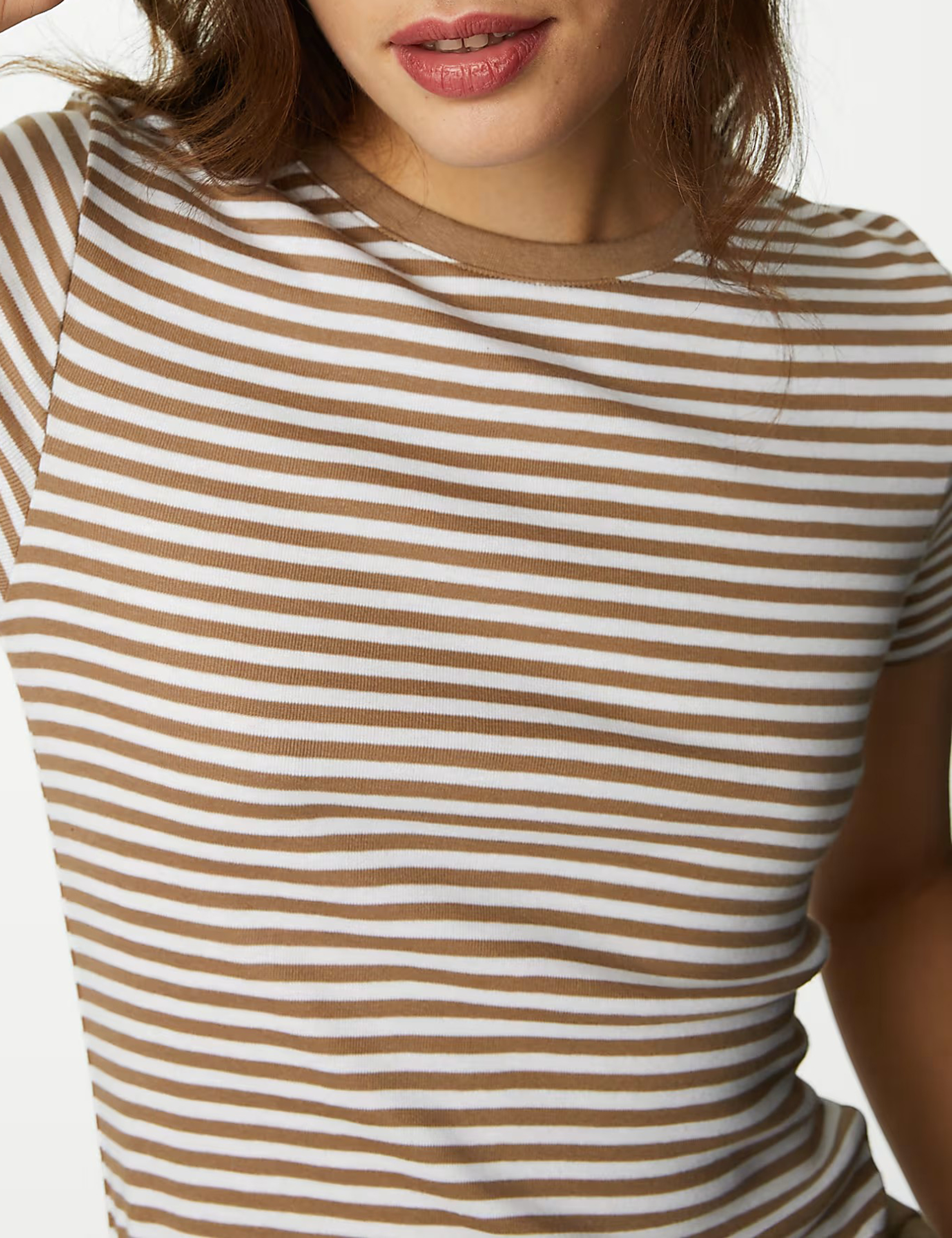 Pure Cotton Striped Slim Fit T-Shirt