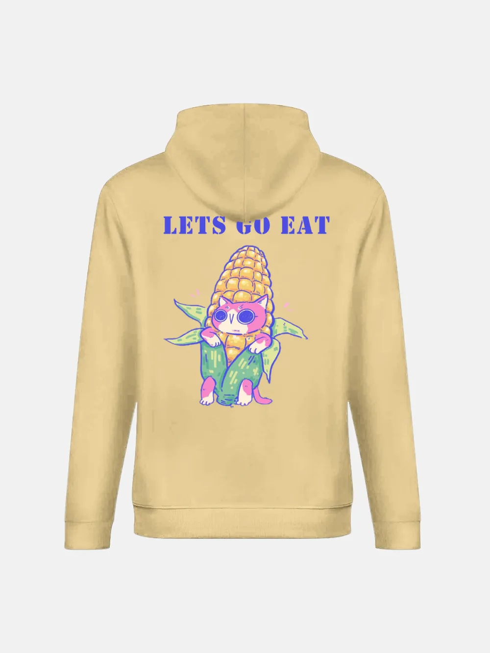 LETS GO EAT PATTERN HOODIE