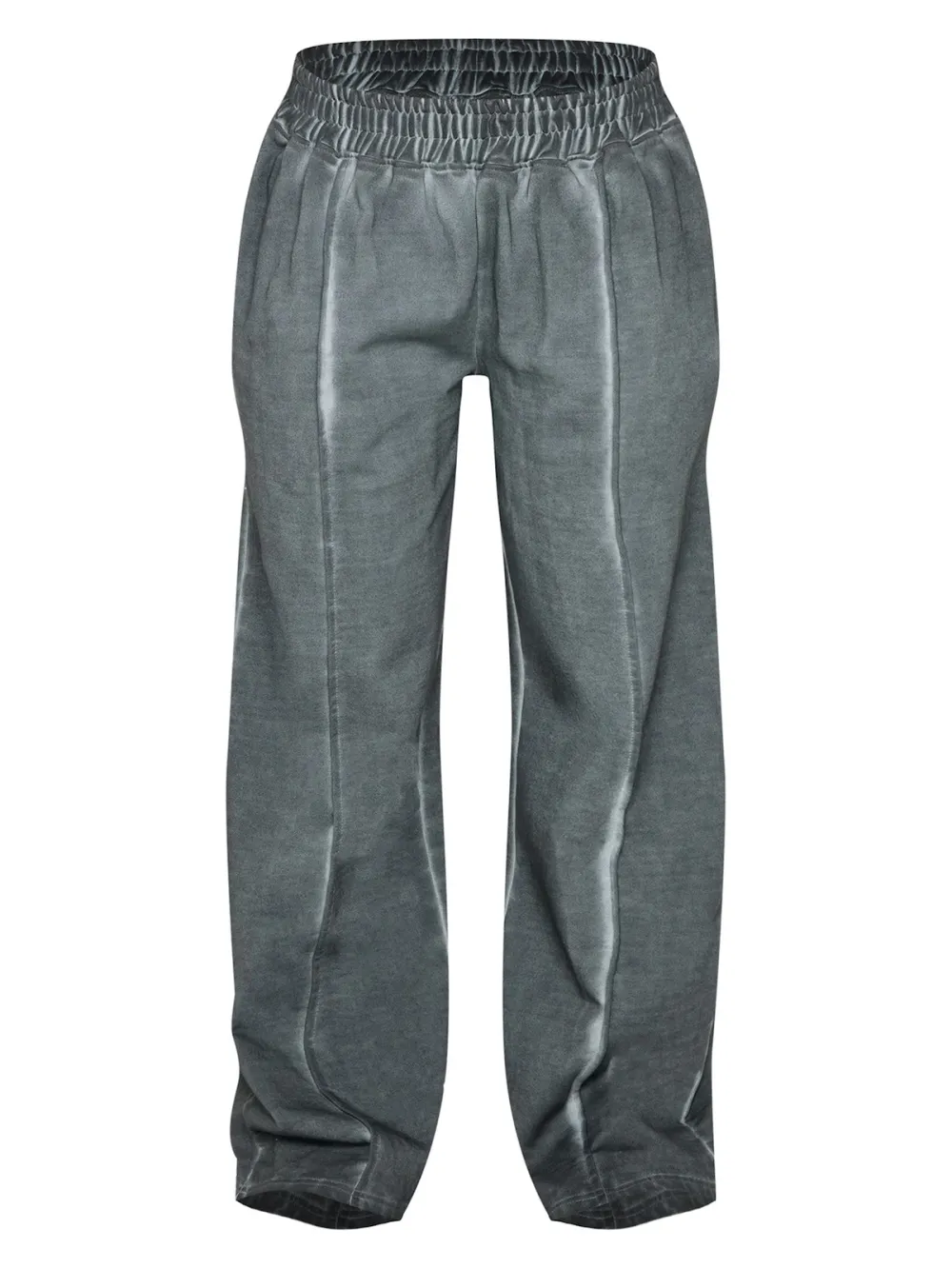 Washed Charcoal Premium Waist Wide Leg Sweatpants