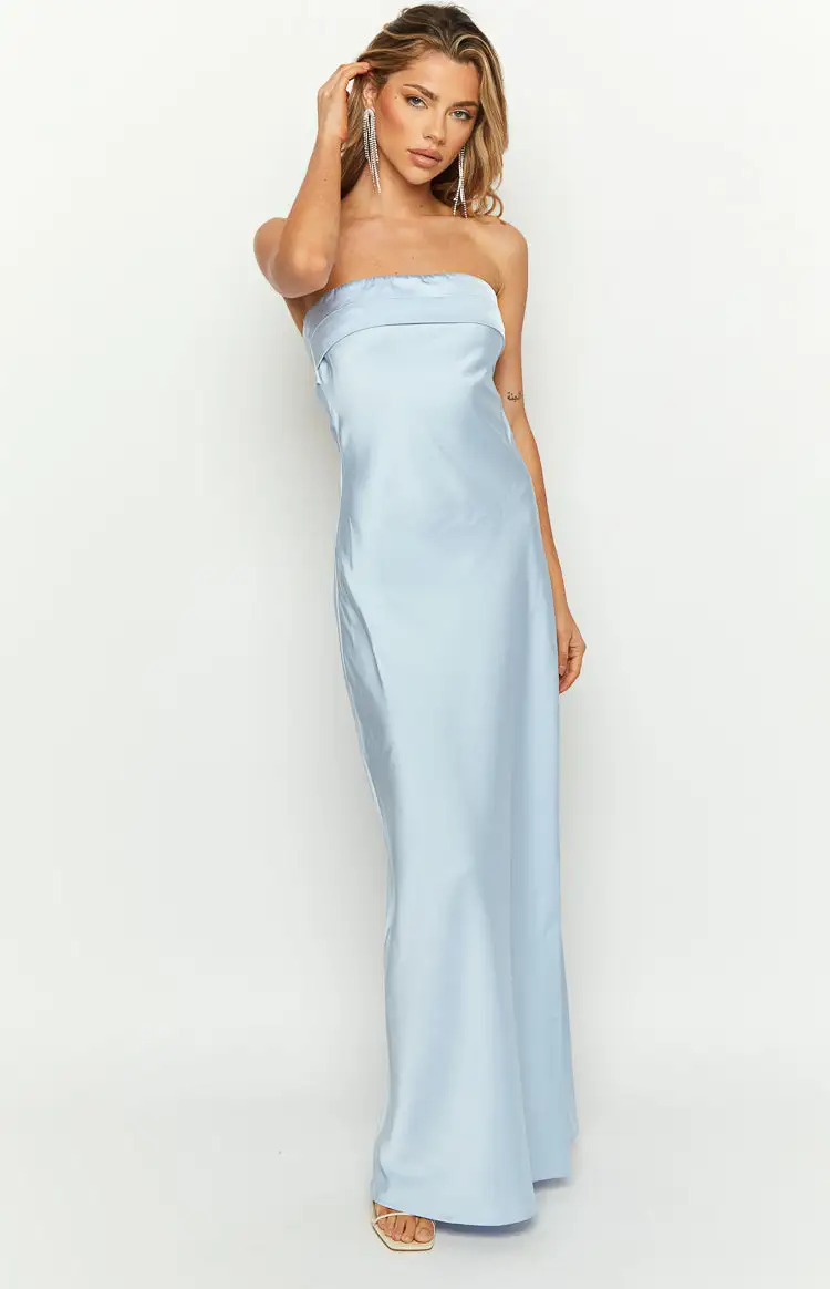 Maiah Blue Formal Maxi Dress