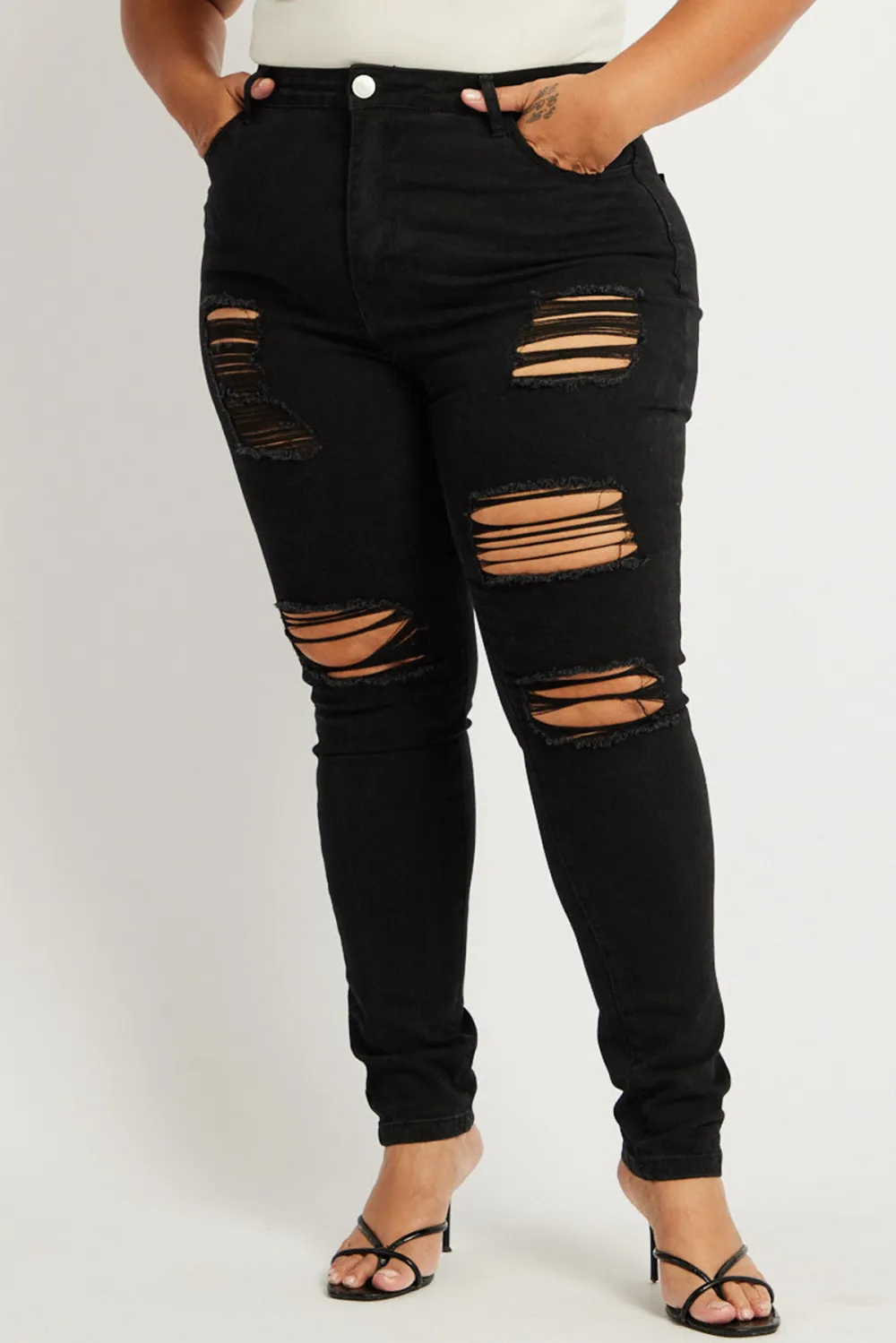 Black Skinny Jeans High Rise