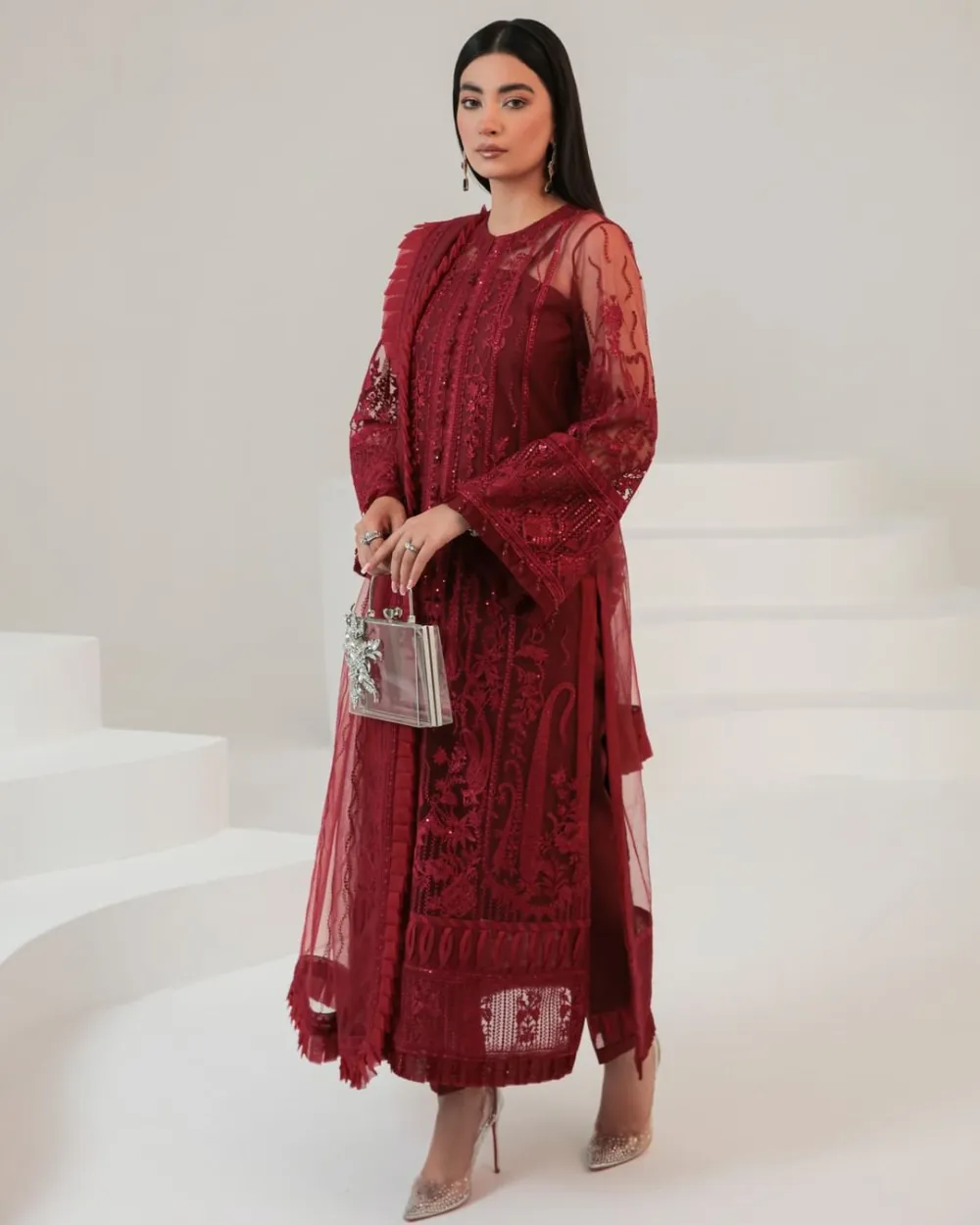 Embroidered Raw Silk Sets