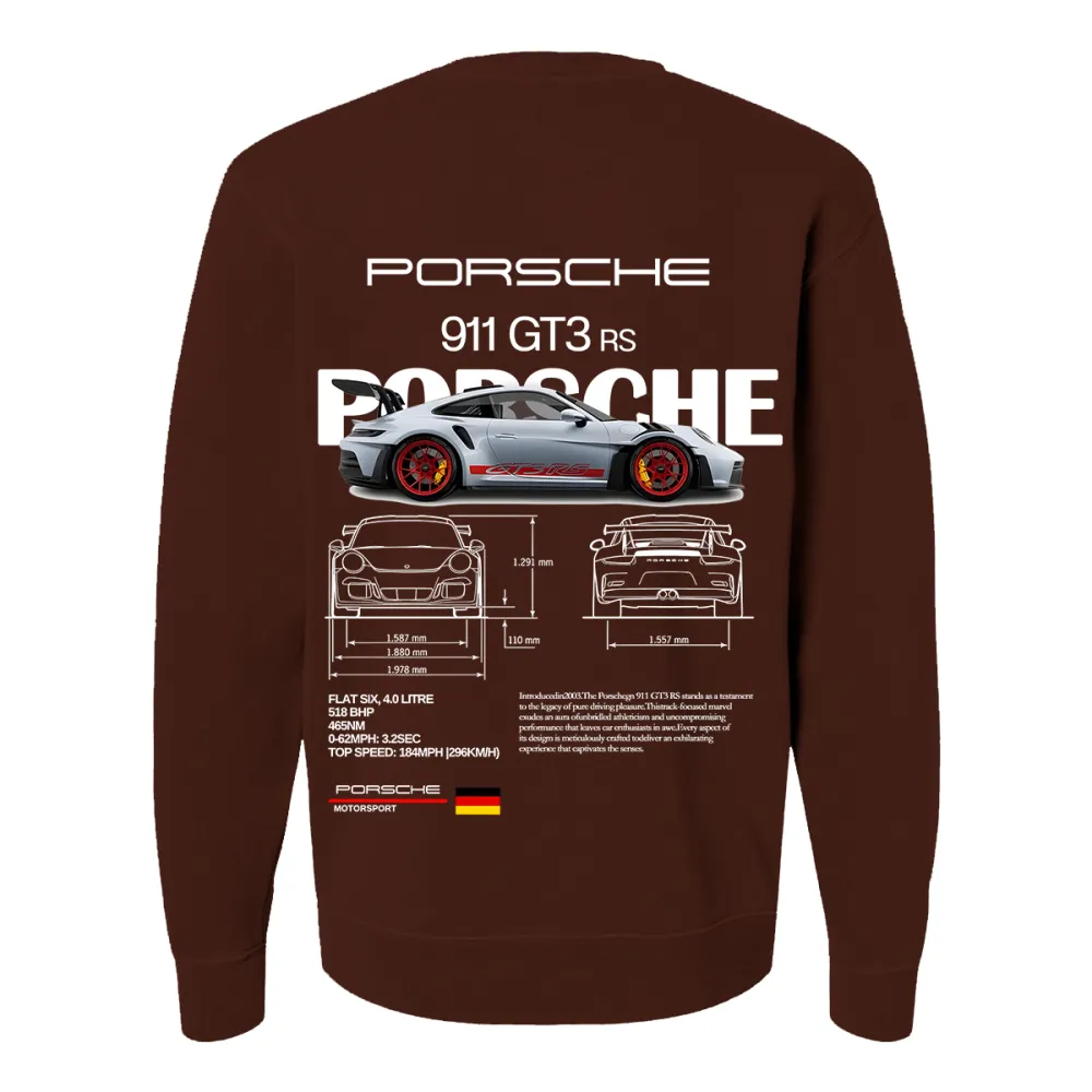 911 GT3 RS DESIGNED PATTERN PRINTED SWEATSHIRT 02