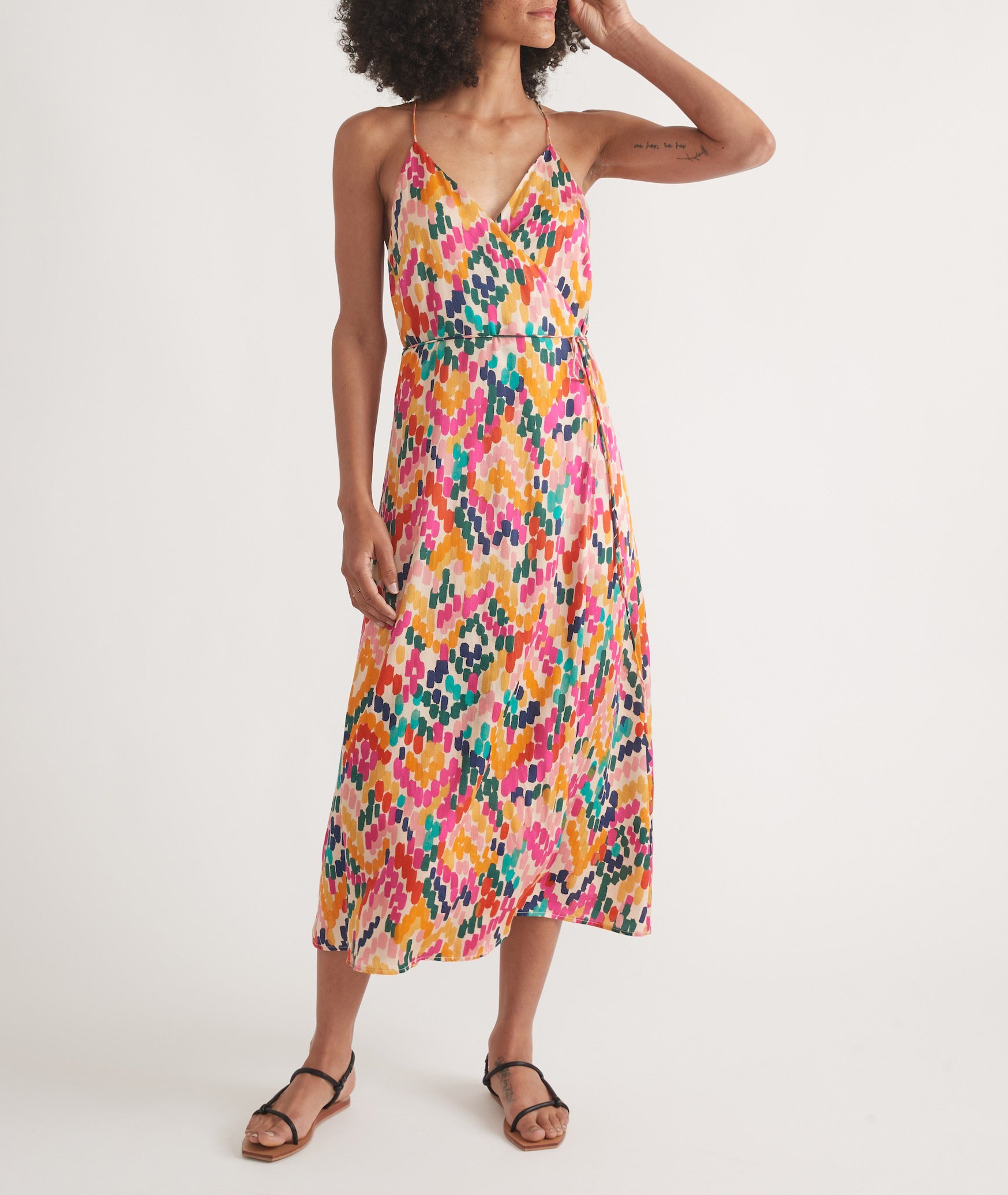 Archive Emma Wrap Bright Watercolor Dress