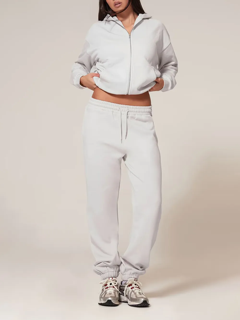 Ash Grey Premium Cuffed Sweat Sweatpants