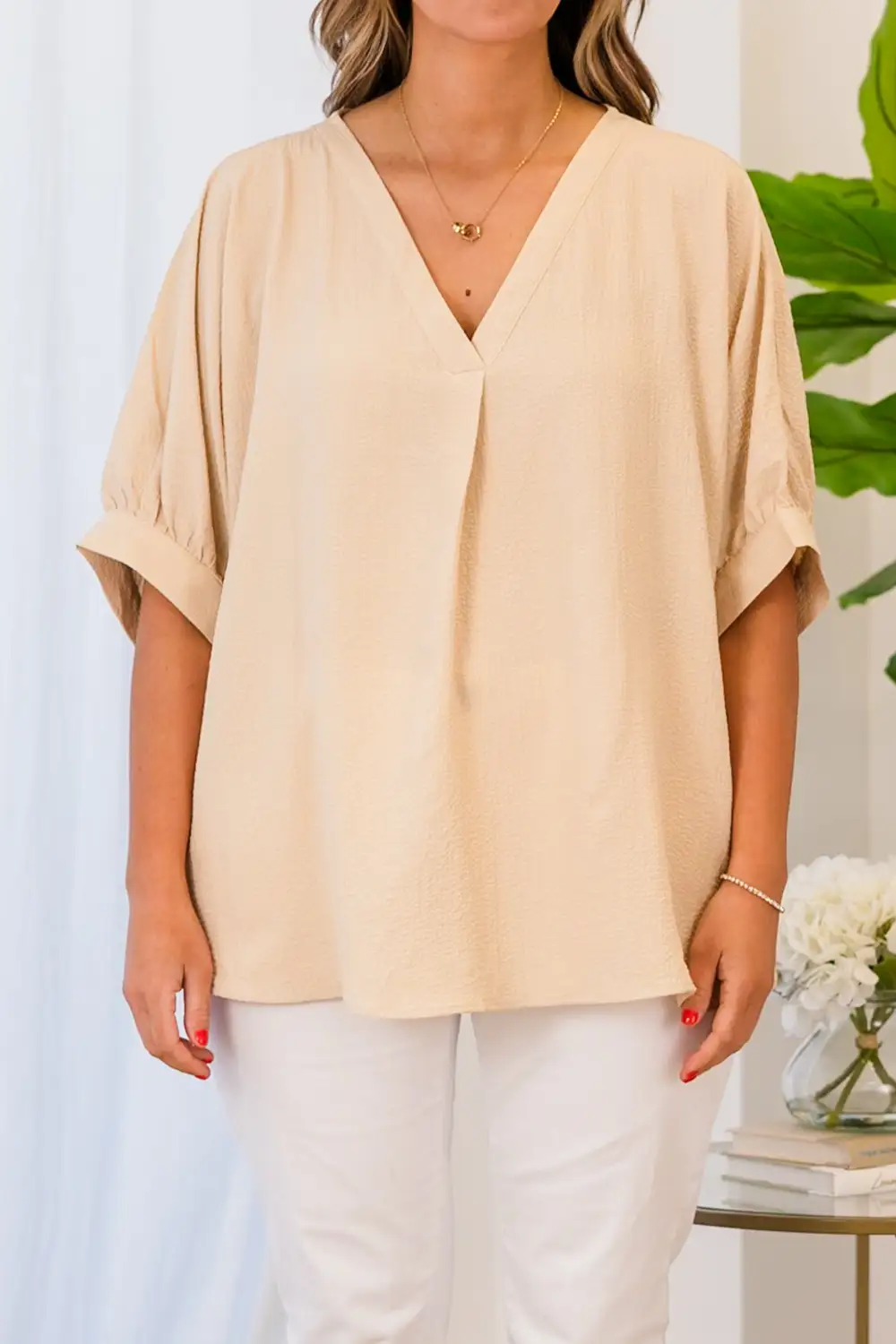 Social Scene Top, Taupe