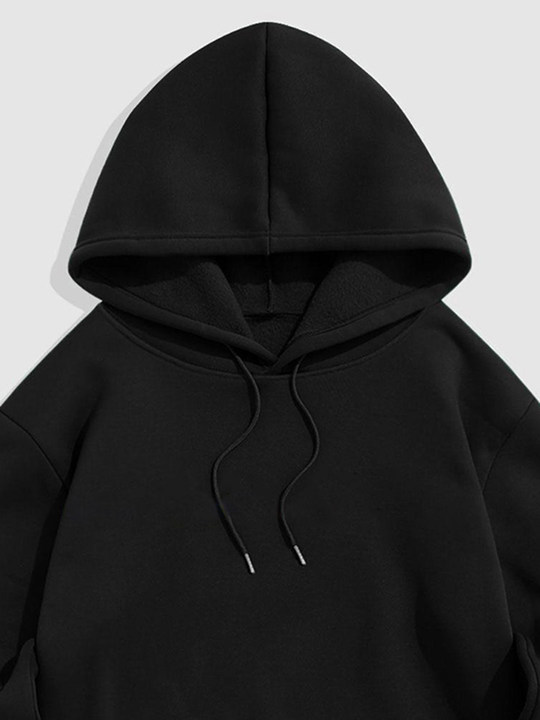 Men's furry lined pocket hoodie