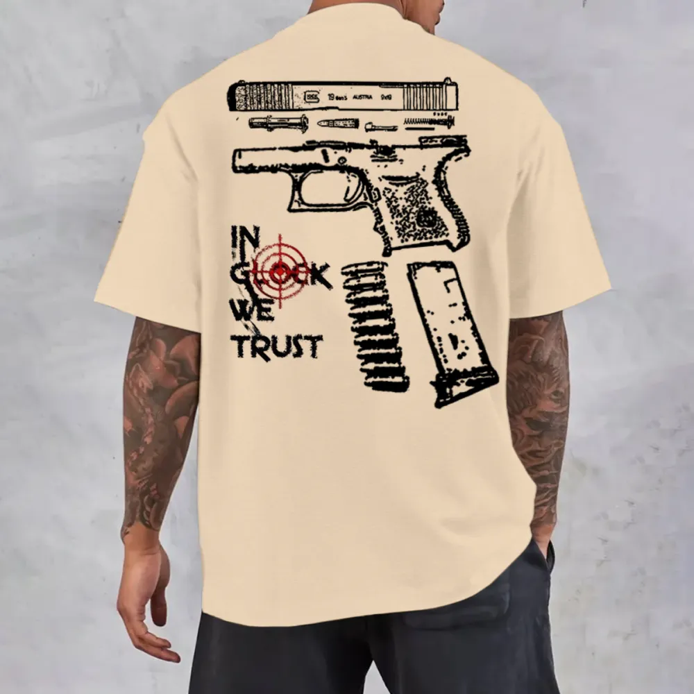 In Glock We Trust Men T-shirt,Short Sleeve,T-shirt Size S-4XL