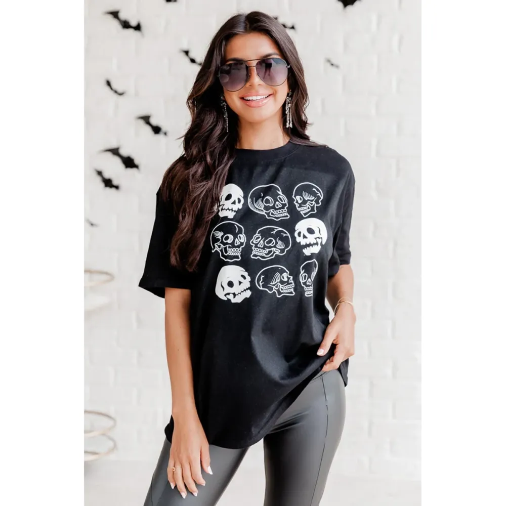 Skulls Oversized Graphic Tee