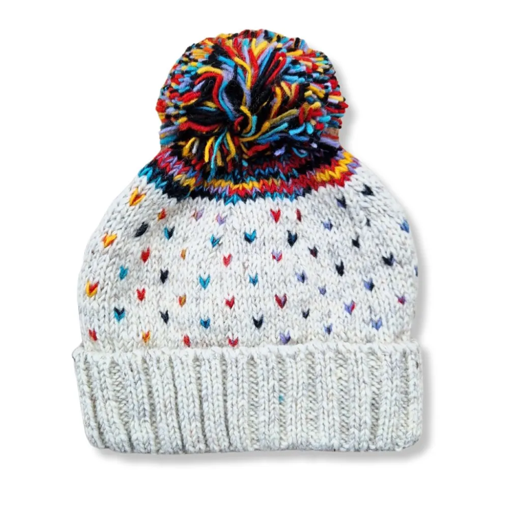 firework multi colour bobble hat