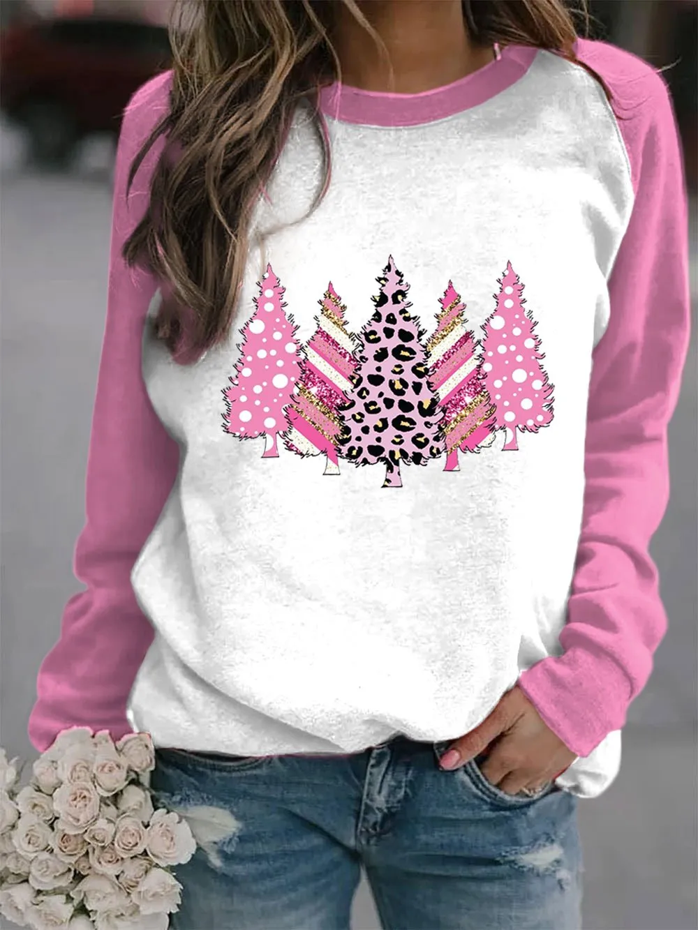 Women's Dreaming Of A Pink   Print Sweatshirt