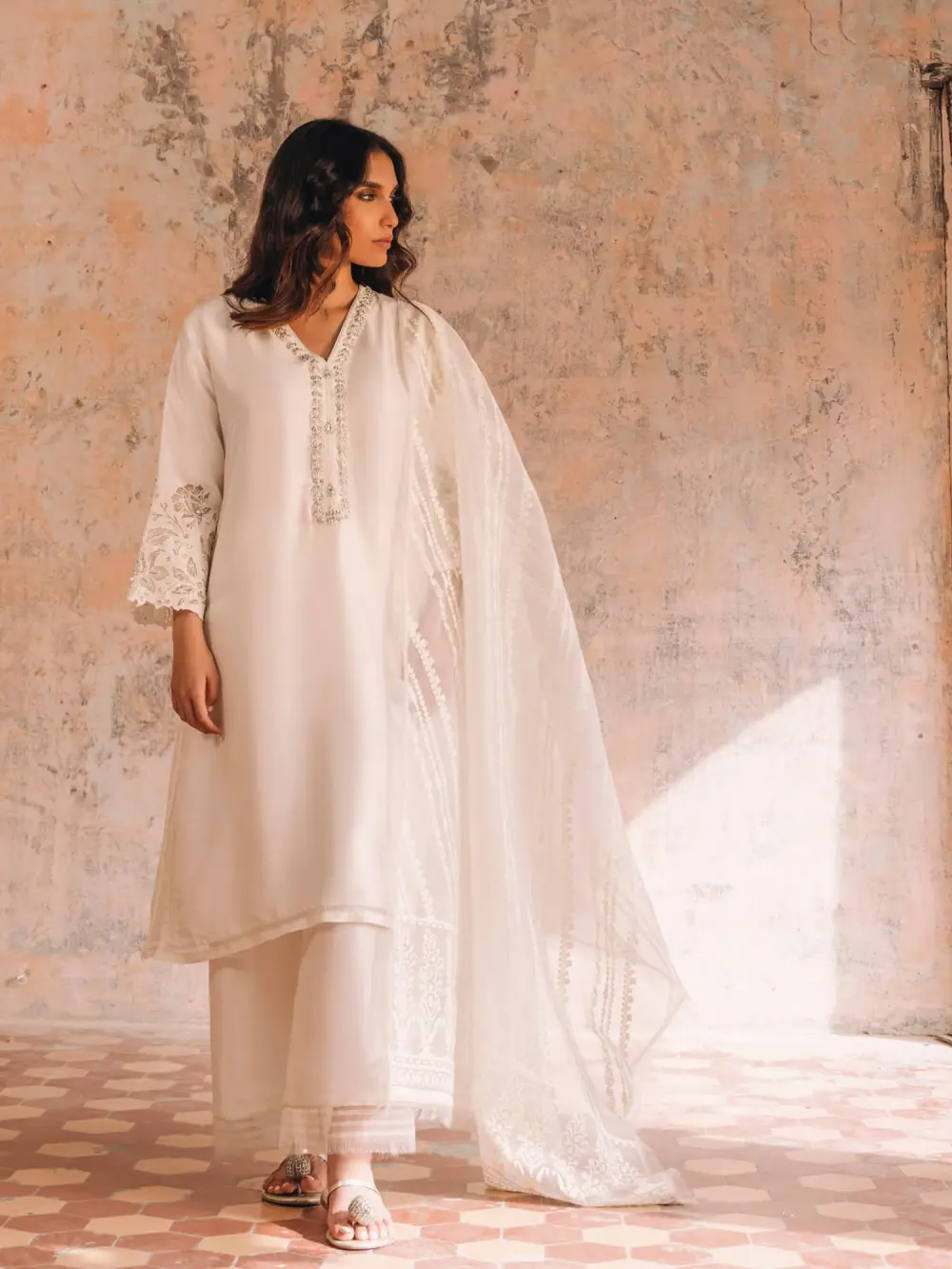 SKINNY MALTA KURTA W/ IZAAR & DUPATTA