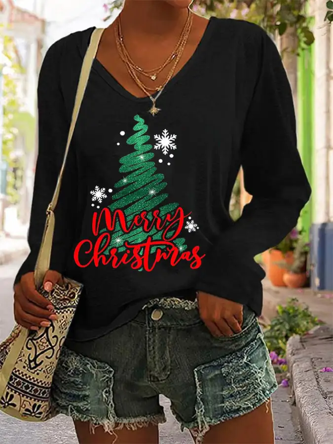 Women's Shiny  🎄 Long-Sleeve T-Shirt