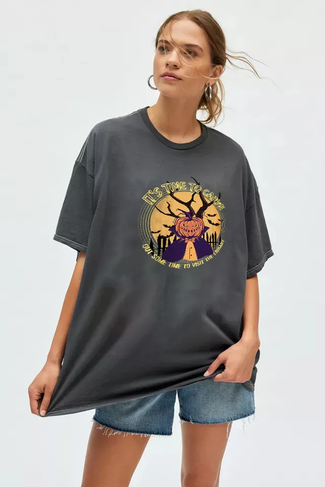 Women's Pumpkin English Halloween Printed T-shirt