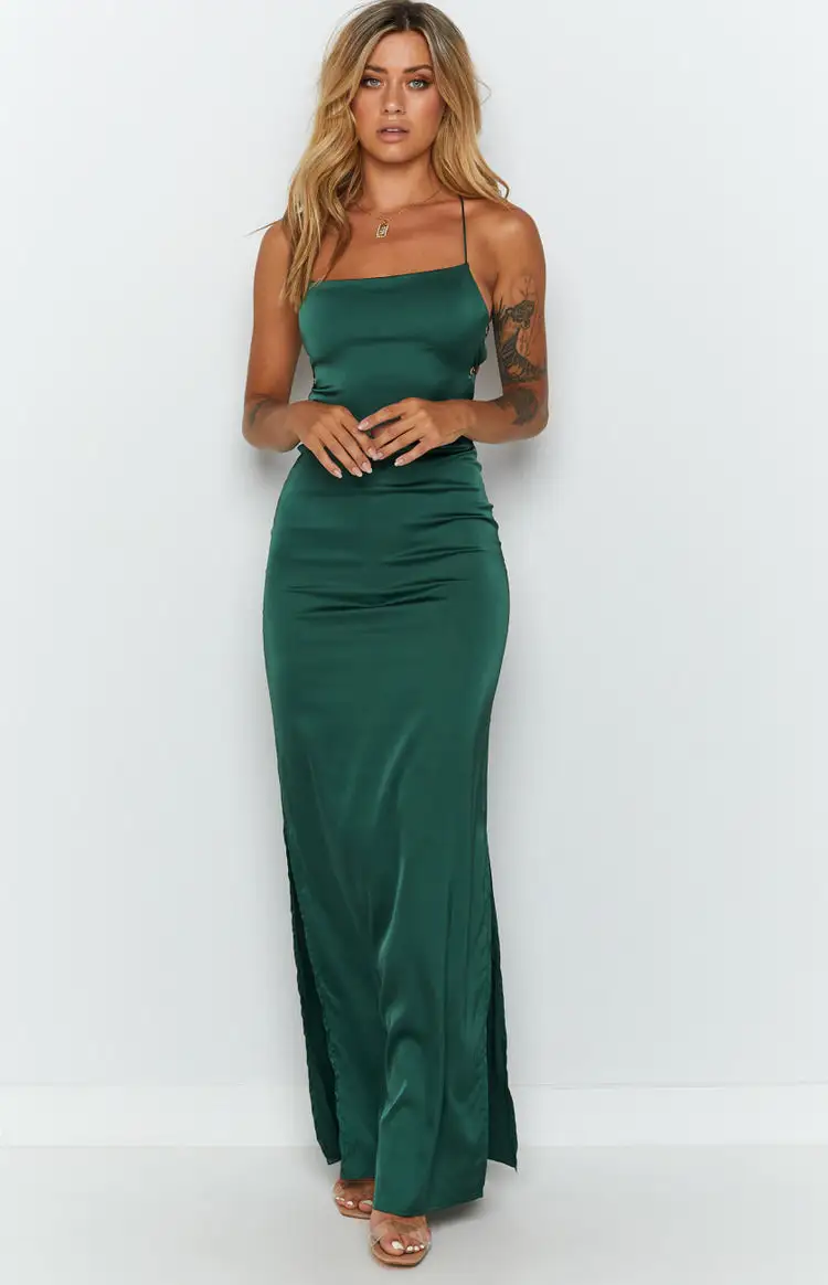 Manhattan Slip Formal Dress Emerald