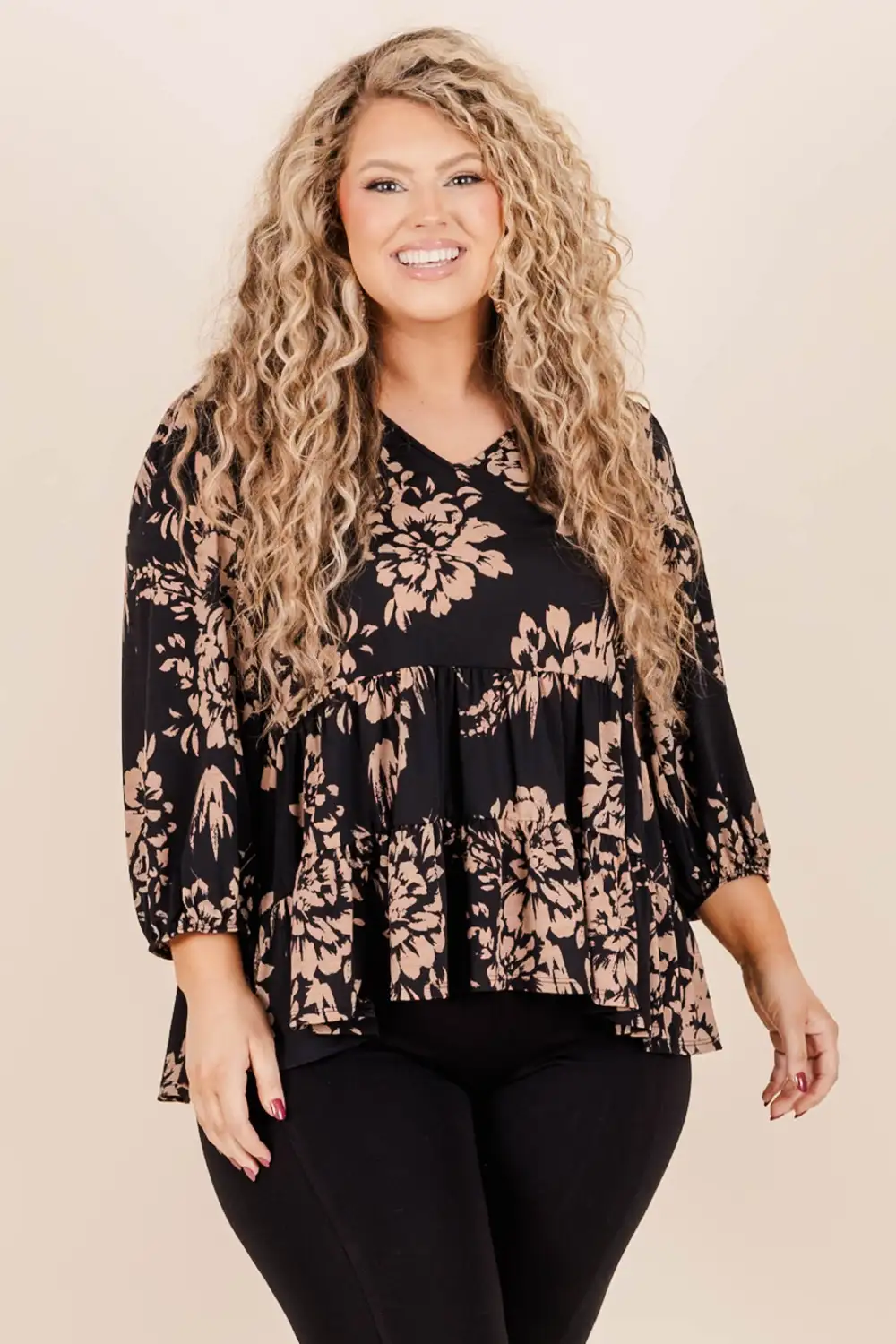 Canyon Moon Blouse, Black Multi