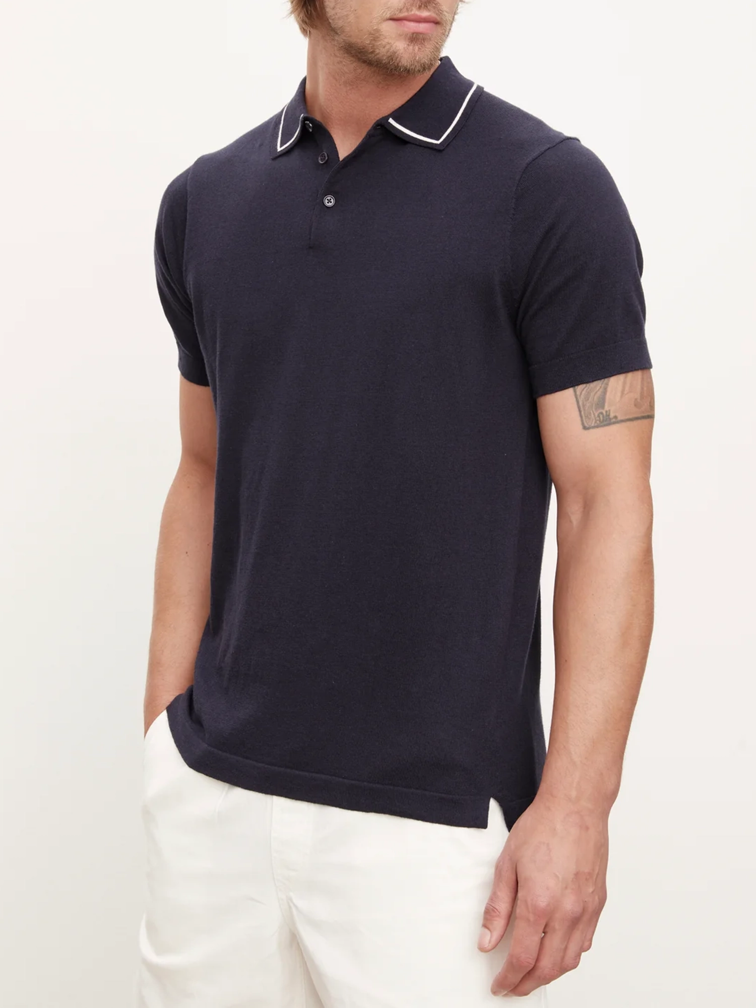 Buttons Front Short Sleeve Polo Shirt