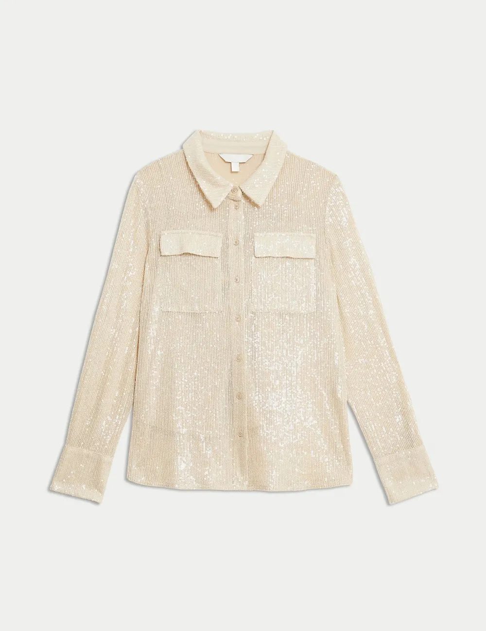 Sequin Collared Shirt