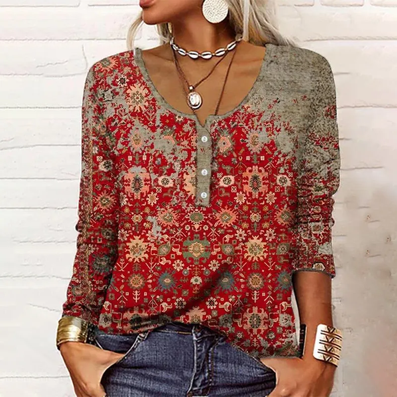 Casual Printed Long Sleeve T-Shirt