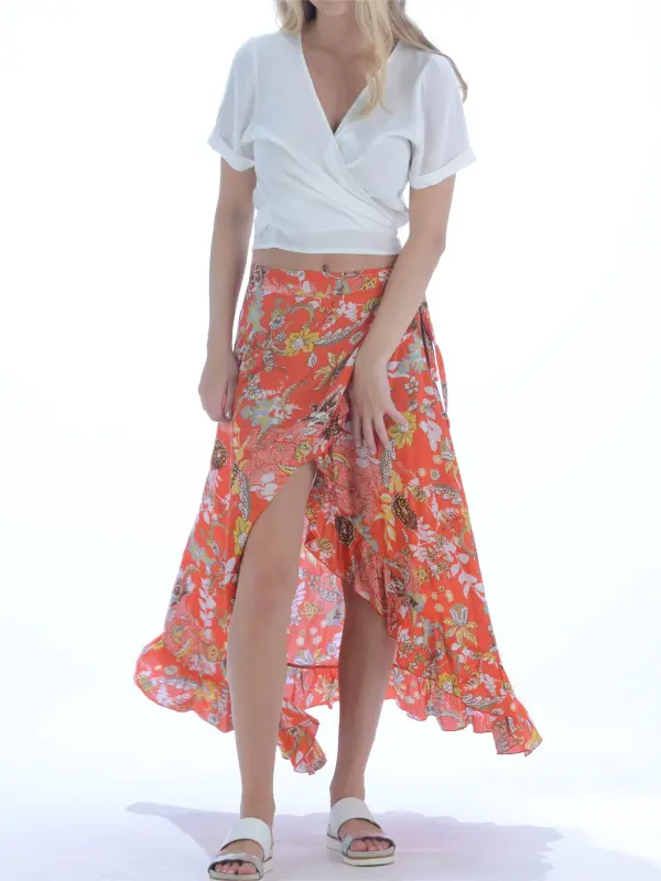 La Playa Skirt / Deep Orange