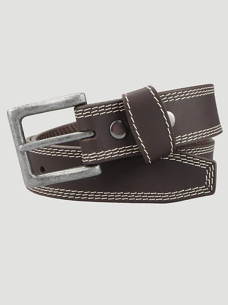 MEN'S TRIPLE STITCH BELT IN BROWN