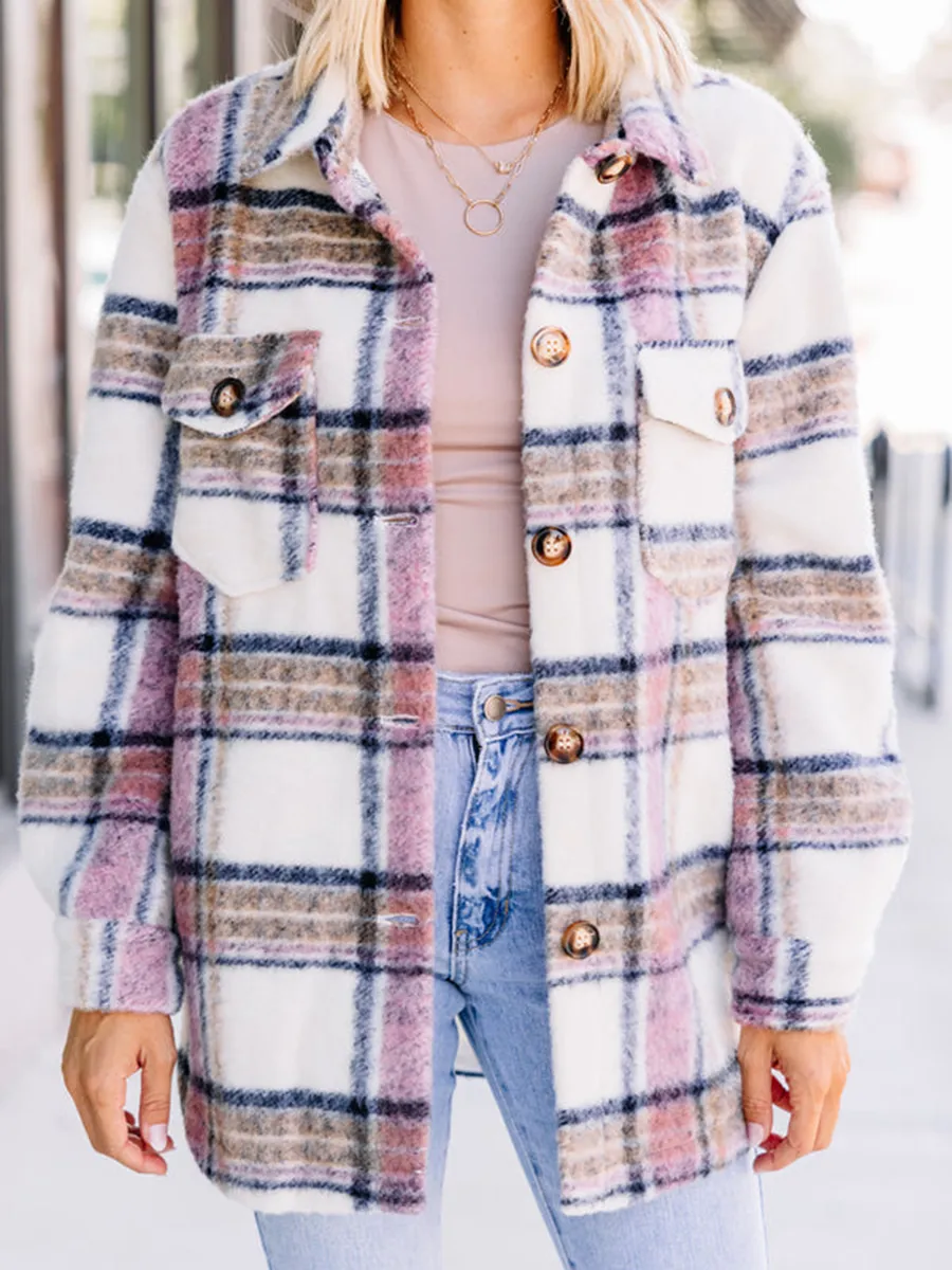 Pink Plaid Shacket