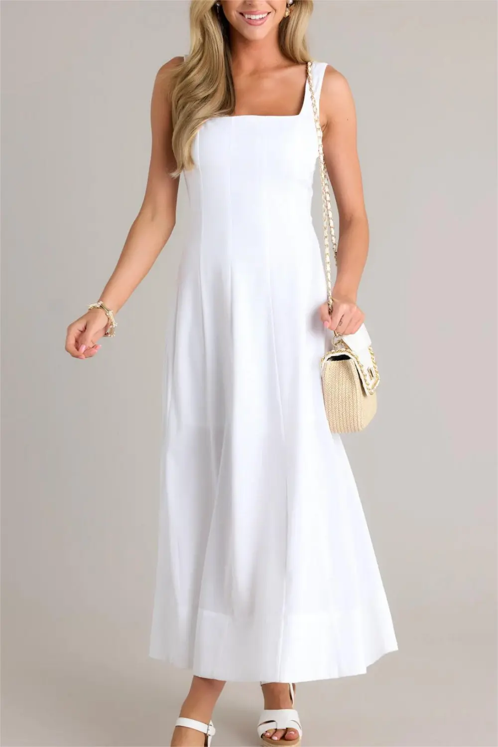 URBAN SOPHISTICATION WHITE MAXI DRESS