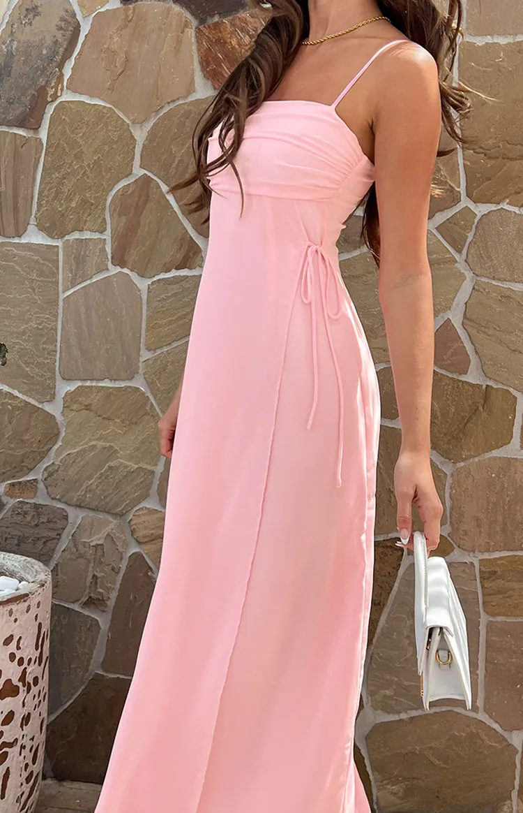 Flossie Pink Maxi Sleeveless Dress