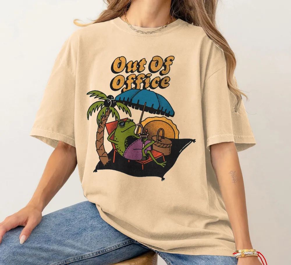 Women's Out of Office Funny Pattern Printed Tee