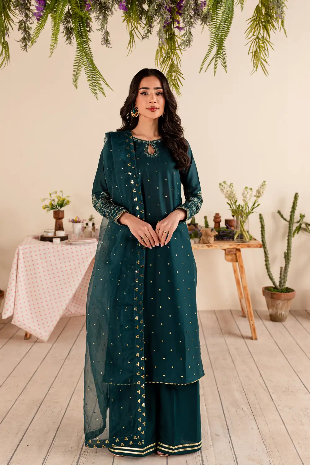 Theo 3Pc - Embroidered Lawn Dress