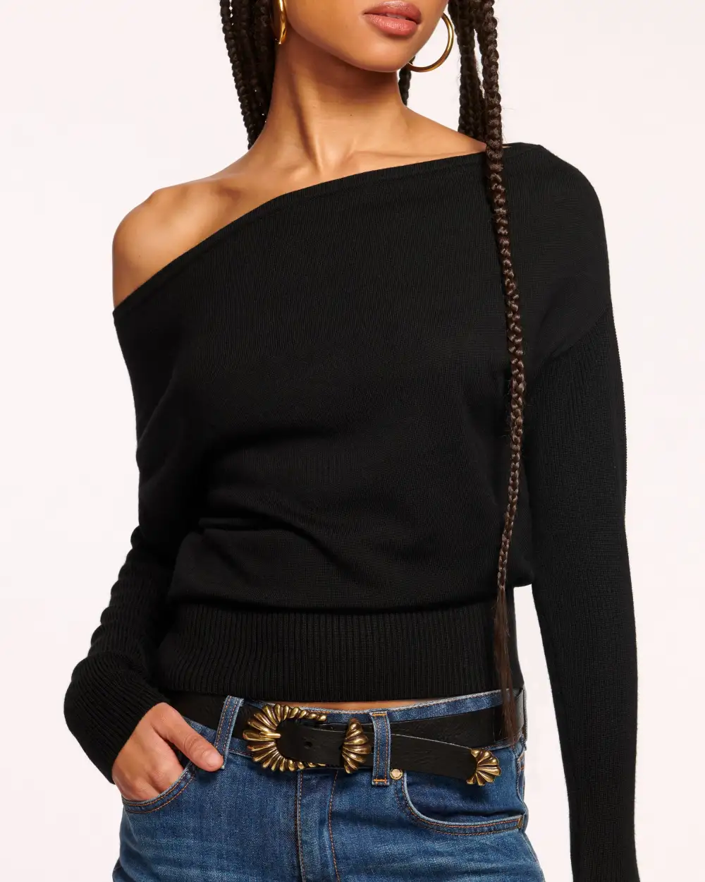 Chance Wool Off-The-Shoulder Sweater