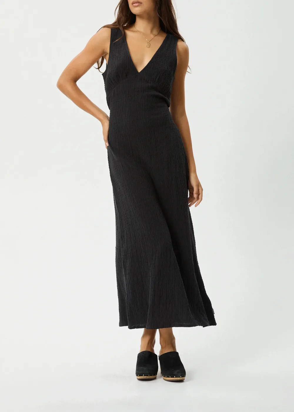 FOCUS - HEMP SEERSUCKER MAXI DRESS